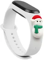 Fusion Accessories Fusion Xmas Snowman for Xiaomi Mi Band 3 | 4 light baltas