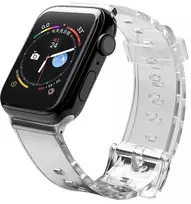 Fusion Accessories Fusion Light smartwatch strap for Apple Watch 2/3/4/5/6/7/SE (42/44/45 mm) | Silicone | juodas
