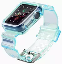 Fusion Accessories Fusion Light Set smartwatch strap for Apple Watch 2/3/4/5/6/7/SE (38/40/41 mm) | Silicone | mėlynas