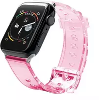 Fusion Accessories Fusion Light smartwatch strap for Apple Watch 2/3/4/5/6/7/SE (42/44/45 mm) | Silicone | red