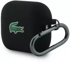 Dėklas Lacoste Liquid Silicone Croc Logo Case for AirPods Pro 3 Juodas