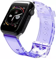 Fusion Accessories Fusion Light smartwatch strap for Apple Watch 2/3/4/5/6/7/SE (42/44/45 mm) | Silicone | violetinė