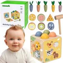 Tooky Toys TOOKY TOY medinis spyruoklinis lavinamasis kubas 5 in 1