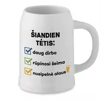 Keramikinis bokalas "Šiandien tėtis..."