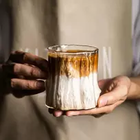 Eu Sandelis Išskirtinio dizaino stiklinė 300 ml, skirta kavai, gėrimams, viskiui SZK208