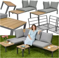 Terasos baldai LAGOS lauko kampinė sofa su moduline konstrukcija