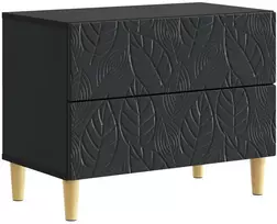 Naktinis staliukas Juoda 62 x 34,5 x 48 cm Apdirbta mediena