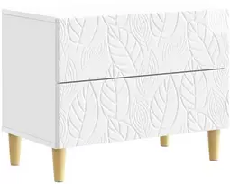 Naktinis staliukas Itin blizgi balta 62 x 34,5 x 48 cm