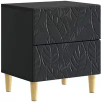 Naktinis staliukas Juoda 43 x 34,5 x 48 cm Apdirbta mediena