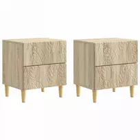 Naktinis staliukas 2 pcs Sonoma ąžuolas 43 x 34,5 x 48 cm