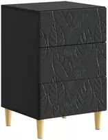 Naktinis staliukas Juoda 43 x 39,5 x 66,5 cm Apdirbta mediena