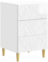Naktinis staliukas Itin blizgi balta 43 x 39,5 x 66,5 cm