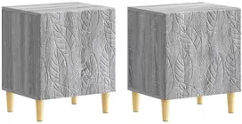 Naktinis staliukas 2 pcs Pilka Sonoma 43 x 34,5 x 50 cm