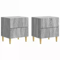Naktinis staliukas 2 pcs Pilka Sonoma 43 x 34,5 x 48 cm