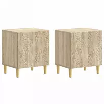 Naktinis staliukas 2 pcs Sonoma ąžuolas 43 x 34,5 x 50 cm