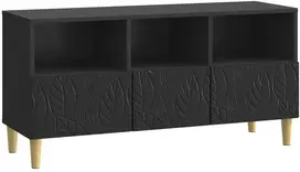 TV staliukas Televizoriaus spintelė 102 x 34,5 x 50 cm Juoda
