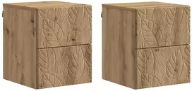 Sieninis naktinis staliukas 2 pcs Artisano ąžuolo