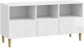 TV staliukas Televizoriaus spintelė 102 x 34,5 x 50 cm Itin blizgi balta
