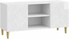 TV staliukas Televizoriaus spintelė 102 x 34,5 x 50 cm Itin blizgi balta