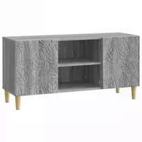 TV staliukas Televizoriaus spintelė 102 x 34,5 x 50 cm Pilka Sonoma