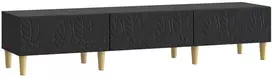 TV staliukas Televizoriaus spintelė 147 x 34,5 x 30 cm Juoda