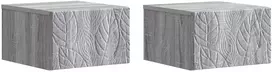 Sieninis šoninis staliukas 2 pcs Pilka Sonoma 34,5 x 33 x 20 cm