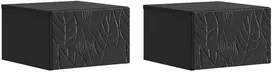 Sieninis naktinis staliukas 2 pcs Juoda 49 x 34,5 x 20 cm