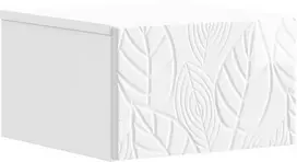Sieninis naktinis staliukas Itin blizgi balta 49 x 34,5 x 20 cm