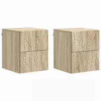 Sieninis naktinis staliukas 2 pcs Sonoma ąžuolas