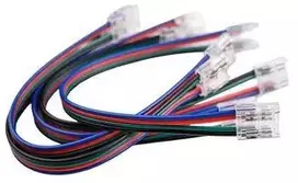 Lemlux CONNECTOR LED STRIP RGB 15CM CABLE 5PCS