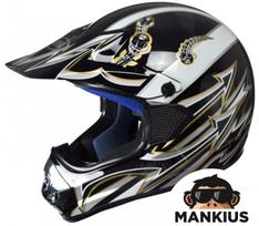 Motociklo šalmas AWINA S BLACK/GREY GRAPH. ENDURO TN8686-31 W/O ECE