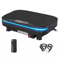 Vibracijos plokštė sporto pratimams, Bluetooth funkcija, nuotolinio valdymo pultelis, 99 greičio pakopos, plastikas, plienas, juoda