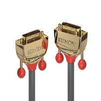 Vaizdo Kabelis - LINDY Gold Line DVI-D Dual Link Kabelis, M/M, 3 m, Pilkas