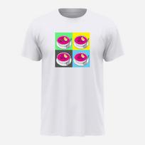 Marškinėliai Šaltibarščių POP, unisex baltos spalvos