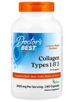 Collagen Types 1 and 3 with Peptan and Vitamin C, 500mg - 240 caps