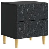 Naktinis staliukas Juoda 43 x 34,5 x 48 cm Apdirbta mediena