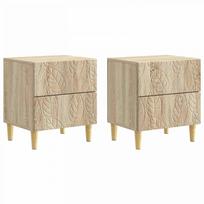 Naktinis staliukas 2 pcs Sonoma ąžuolas 43 x 34,5 x 48 cm