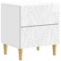 Naktinis staliukas Itin blizgi balta 43 x 34,5 x 48 cm