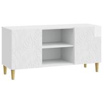 Televizoriaus spintelė 102 x 34,5 x 50 cm Itin blizgi balta