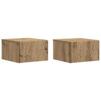 Sieninis šoninis staliukas 2 pcs Artisano ąžuolo