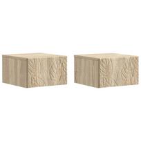 Sieninis naktinis staliukas 2 pcs Sonoma ąžuolas