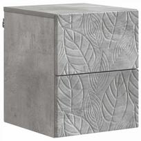 Sieninis naktinis staliukas Betono pilka 34,5 x 33 x 40 cm