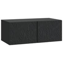 Sieninė TV spintelė 59,5 x 41 x 30 cm Juoda Apdirbta mediena