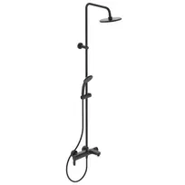 Dušo komplektas Ideal Standard Cerafine O su vonios maišytuvu, 20 cm, matinė juoda, BC749XG