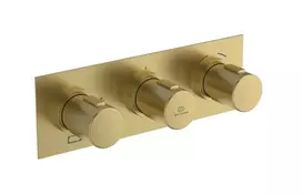 Ideal Standard Ceratherm C100 dušo maišytuvas su termostatu, matinė auksinė, A7664A2