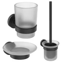 Ideal Standard IOM vonios aksesuarų rinkinys, matinio stiklo/juodas, A9245XG