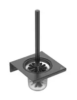 Tualetinis šepetys Ideal Standard ALU+, su laikikliu, matinio stiklo/matinės juodos, BD593XG