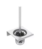Tualetinis šepetys Ideal Standard ALU+, su laikikliu, matinio stiklo/šviesaus metalo, BD593SI