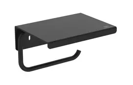 Tualetinio popieriaus laikiklis Ideal Standard ALU+, su lentynėle, matinė juoda, BD592XG
