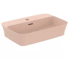 Ideal Standard Ipalyss vonios kriauklė, ant paviršiaus 55x38 cm, su maišytuvo anga, matinė balta, E2077V7